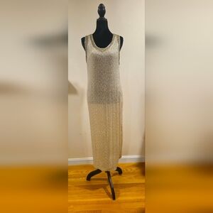 Elegant Gold Sleeveless Dress